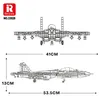 Reobrix 33028 Kampfjet 1066 Teile 53,5 cm ab 14 Produktbild-Vorschau 3