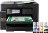A black Epson EcoTank L15150 Inkjet printer is shown with paper in the output tray and ink bottles in the foreground. Anteprima dell’immagine prodotto