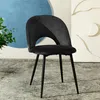 HOMLA TERCIO velurová židle černá 47x55x77cm Náhled obrázku produktu 7
