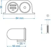 Prise allume-cigare en saillie + 2xUSB type A 12V/24V sous Voir les images du produit 7
