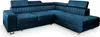 A blue sectional sofa with adjustable headrests is shown against a white background. Produktbild-Vorschau