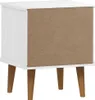 vidaXL Nočný stolík MOLDE White 40x35x48 cm Masívne Náhľad obrázku produktu 7