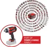 A professional shot of a cordless impact wrench, with a circular graphic displaying many other Einhell Power X-Change tools. Produktbild-Vorschau