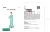 Verpackung eines Folienballons in Form der Zahl 1 in Mintgrün, Vorder- und Rückseite der Produktverpackung mit Größenangaben und Sicherheitshinweisen dargestellt. Anteprima dell’immagine prodotto