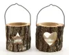 Teelicht Windlicht Holz zum Hängen Tannenholz Ø 11 cm Produktbild-Vorschau 2