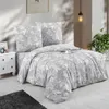 Bettwäsche-Set 200x220 cm Kuschelig Weiche Baumwolle, Grau Produktbild-Vorschau 3