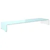 vidaXL Rehausse TV/moniteur verre vert 110x30x13 cm Voir les images du produit 1