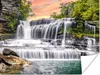 MuchoWow® Poster Wasserfall - Wasser - Steine - Pflanzen - Produktbild-Vorschau 1