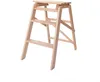 A wooden step stool with three steps against a white background. Podgląd zdjęcia produktu