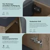 doporro Mobile Bagno Sospeso con Lavabo Set di Mobili da Anteprima dell’immagine prodotto 6