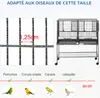 PawHut Cage à oiseaux avec séparation mangeoire et perchoir Voir les images du produit 4