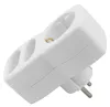 Steckdosenadapter 1x Schutzkontakt / 2x Euro, McPower, weiß Produktbild-Vorschau 3