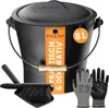 BLACK OAK Ascheeimer LANIN 8L – schwarz mit Deckel, hellem Produktbild-Vorschau 1