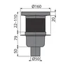 AlcaDrain Bodenablauf 150×150/50 mm mit einem senkrechten Produktbild-Vorschau 5