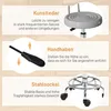 HOMCOM Rollhocker höhenverstellbar Drehhocker Drehbar Salon Produktbild-Vorschau 6