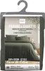 The image shows the packaging of a duvet cover set, with a picture of the duvet cover on a bed. Voir les images du produit
