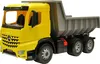 A yellow toy dump truck with a gray dump bed is shown against a white background. Anteprima dell’immagine prodotto