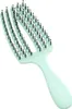 A mint green detangling brush with black bristles is shown against a white background. Podgląd zdjęcia produktu
