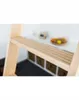 Drewniane schody strychowe 70x120 cm biała klapa + poręcz Podgląd zdjęcia produktu 3