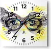 Wanduhr - Quadrat - Glasuhr - Person Auge Schatten Produktbild-Vorschau 1