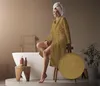 Heckettlane Badjas Premium Ochre Maat S 100% Katoen Productafbeelding-voorbeeld 2