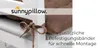 Sunnypillow 4er Set Stuhlkissen mit Bändern 40x40 cm Produktbild-Vorschau 4