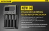 A Nitecore battery charger with promotional text highlighting its features. Produktbild-Vorschau
