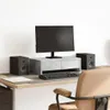 vidaXL Stojan na monitor so zásuvkami betónová sivá Náhľad obrázku produktu 2