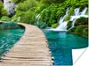 MuchoWow® Poster Brücke - Wasser - Pflanzen - Wasserfall - Produktbild-Vorschau 1