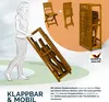 CASARIA® Balkonmöbel Set 2 Personen Wetterfest Klappbar Produktbild-Vorschau 3