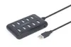 gembird 10-Port USB 2.0 Hub, schwarz Náhled obrázku produktu 1