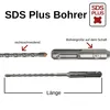 Hammerbohrer für SDS-PLUS 4-Schneider Ø 25,0mm x 450mm Produktbild-Vorschau 2