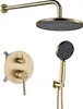 Set Doccia A Incasso REA Foster Brush Gold 25X25X150Cm Anteprima dell’immagine prodotto 1