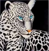 Wandbild Weißer Leopard, 100% handgemaltes Ölgemälde Produktbild-Vorschau 4