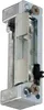 A close-up, side view of a metal door lock mechanism. Produktbild-Vorschau