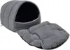 A gray pet bed with a removable cushion, shown on a white background. Anteprima dell’immagine prodotto