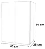 Wandhängender Badezimmerschrank 40 cm Mattweiß Glänzendweiß Produktbild-Vorschau 5