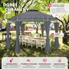 Gartenpavillon Siana Ø 3,5m - anthrazit Náhled obrázku produktu 4