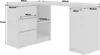 Bureau d'angle 155 cm Blanc Brillant avec Rangement et 3 Voir les images du produit 6