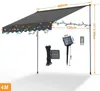 Izrielar Klemmmarkise mit LED 400x120cm Balkonmarkise, Produktbild-Vorschau 2