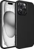 A black silicone phone case is shown on a phone. Produktbild-Vorschau