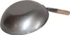 WOK PFANNE 35 cm flacher Boden zum Aufhängen mit Holzgriff Produktbild-Vorschau 2