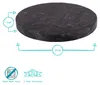 6x Schwarz 10cm Marmor Runde Untersetzer - Rustikal Stein Produktbild-Vorschau 3