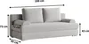 Sofa ASPERO Gelb Plüsch-Stoff mit Schlaffunktion, Sofa mit Produktbild-Vorschau 3
