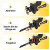 Akku-Säbelsäge  22mm Hublänge Elektrisch Reciprosäge Produktbild-Vorschau 5