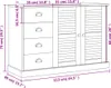 vidaXL Sideboard avec tiroirs VIGO 113x40x75 cm Pin massif Voir les images du produit 8