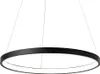 A black circular pendant light hanging from thin wires against a white background. Anteprima dell’immagine prodotto