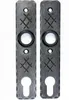 UHRIG 2x Kurzschild geschmiedet aus Stahl, antik schwarz- Produktbild-Vorschau 1