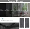 A collage of images showing different shading levels of curtains and a close-up of fabric texture. Anteprima dell’immagine prodotto