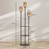 HOMCOM Stehlampe Wohnzimmer mit 3 Ablagen 3-Flammige Produktbild-Vorschau 3